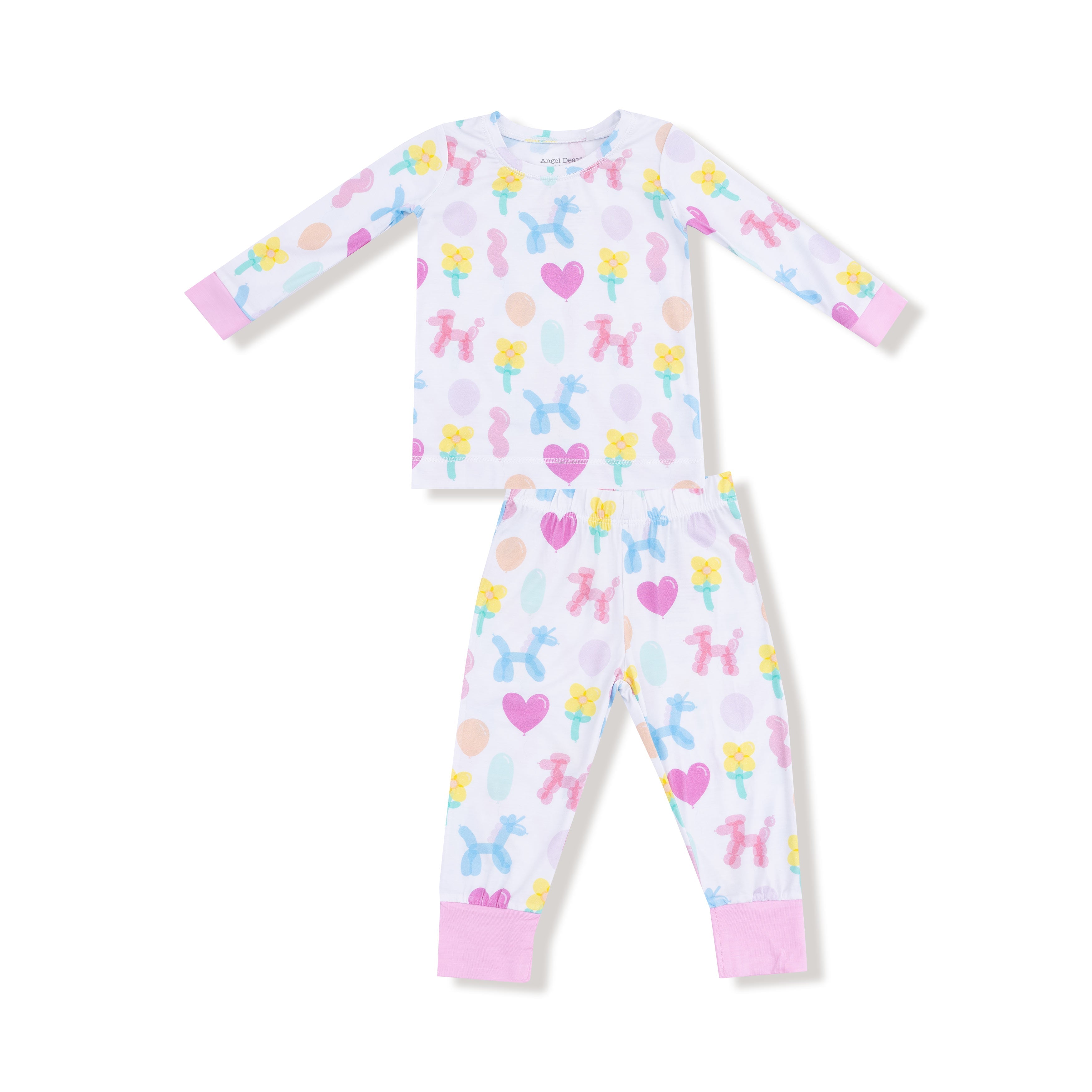 Balloon Animals - Pink - Long Sleeve Loungewear Set