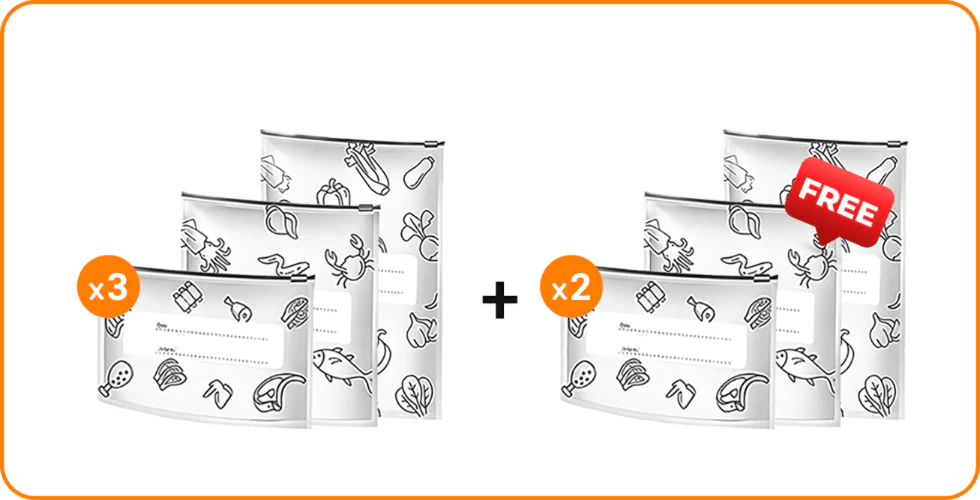 🍗Buy 2 Get 1 Free 🥦Reusable Aluminum Foil Sealable Storage Bags