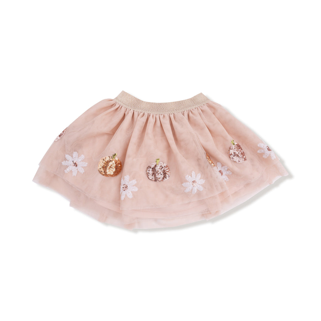 Cutie Pie - Pumpkins and Flowers Tutu Skirt