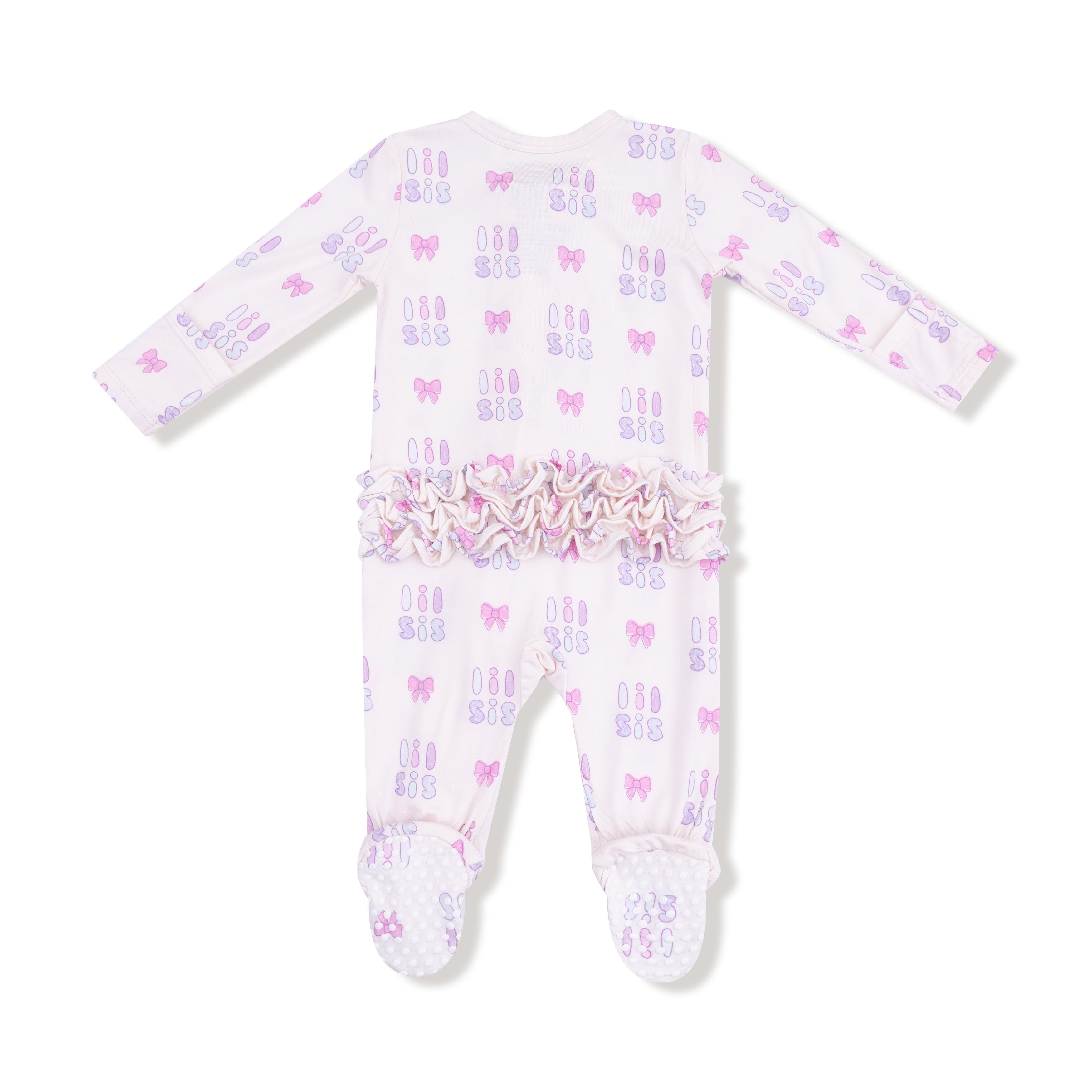 Lil Sis - 2 Way Zipper Ruffle Back Footie
