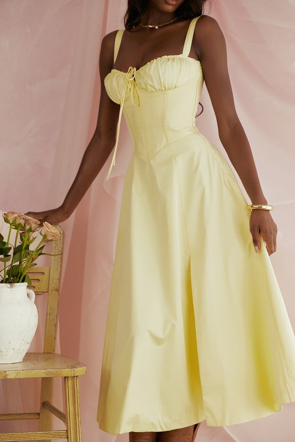 PRINT BUSTIER SUNDRESS
