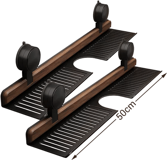 🔥Hot selling💥 Walnut Bathroom, Kitchen Suction Cup Shelf
