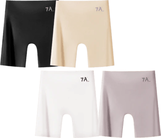 Women High-waist Ice Silk Underwear with Tummy-control Hip-lifting