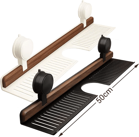 🔥Hot selling💥 Walnut Bathroom, Kitchen Suction Cup Shelf