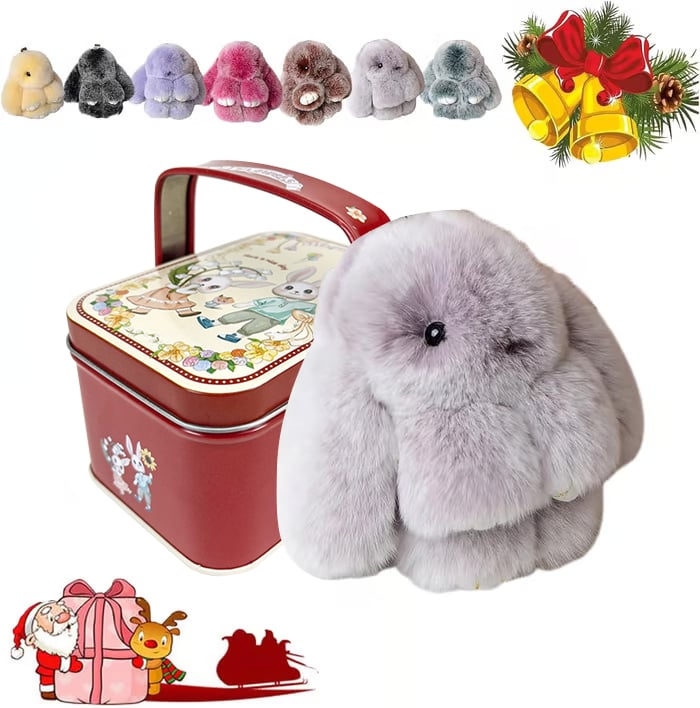 💕🐰 Handmade Soft Bunny PomPom Charms（🎁Boxed Edition）